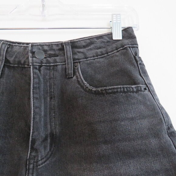 ALEXANDER WANG Bite High Rise Shorts in Gray Aged Denim Distressed - Size 27 - Picture 12 of 16